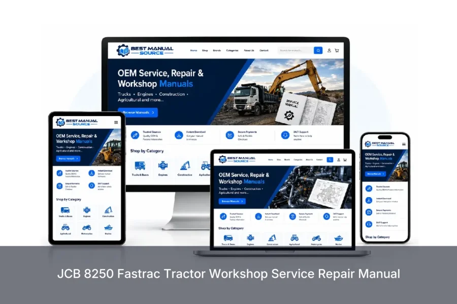 JCB 8250 Fastrac Tractor Workshop Service Repair Manual