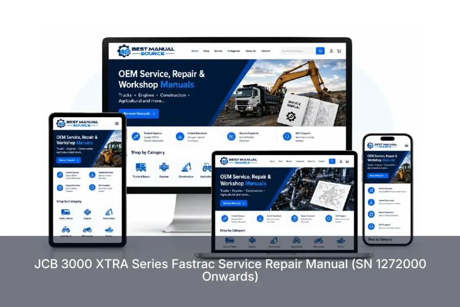 JCB 3000 XTRA Series Fastrac Service Repair Manual (SN 1272000 Onwards)