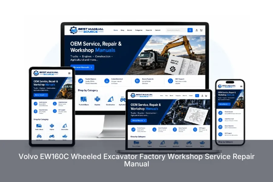 Volvo EW160C Wheeled Excavator Factory Workshop Service Repair Manual