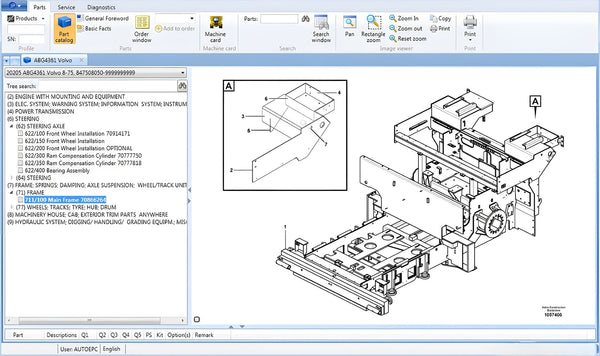 Volvo PROSIS 2016 Parts Catalog & Service Information Software, Construction Equipment